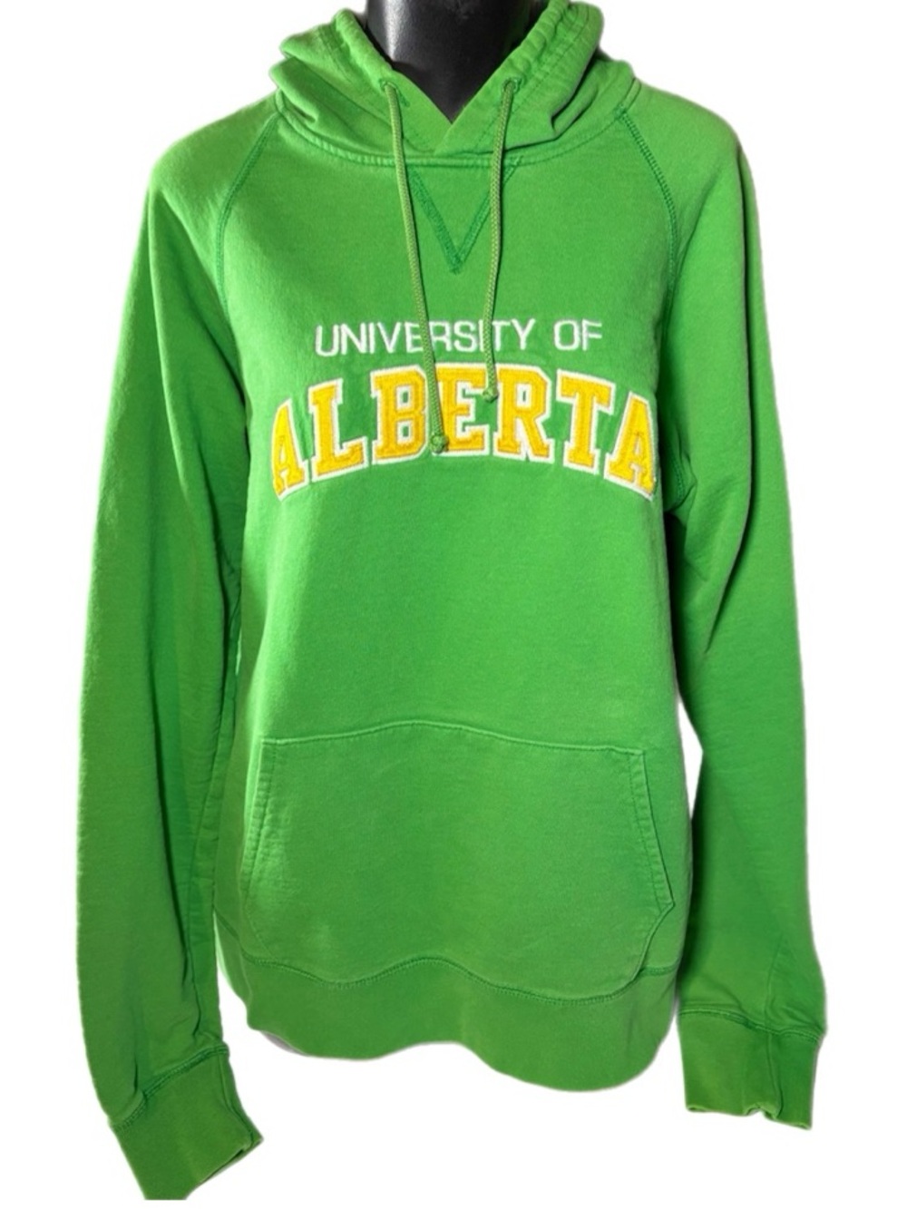 Vintage University of Alberta Green Hoodie Sweatshirt